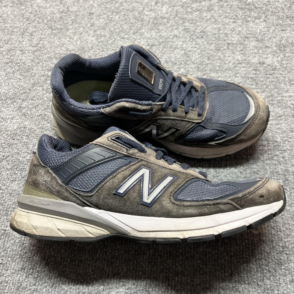 New Balance 990v5 Shoes Mens Size 8 Blue Suede Mesh Running Sneakers USA